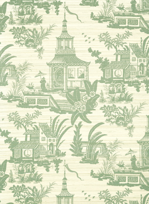 Thibaut Wallpaper Empress Court - Green